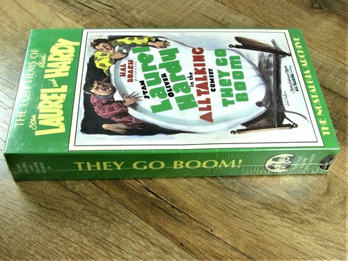New Sealed 1929 Laurel & Hardy (VHS 1995) Movie They Go Boom Nostalgia Archives - Picture 4 of 7
