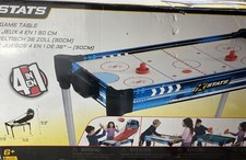 STATS 5F63FCA 36" 92cm 4 In 1 Air Hockey Game Table Ping Pong Basketball