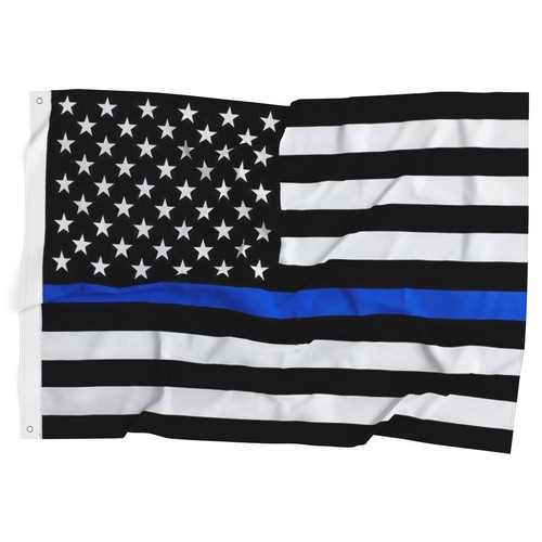 Commercio all'ingrosso 3x5 piedi sottile linea blu bandiera polizia vive materia forze dell'ordine USA nuovo - Foto 6 di 29