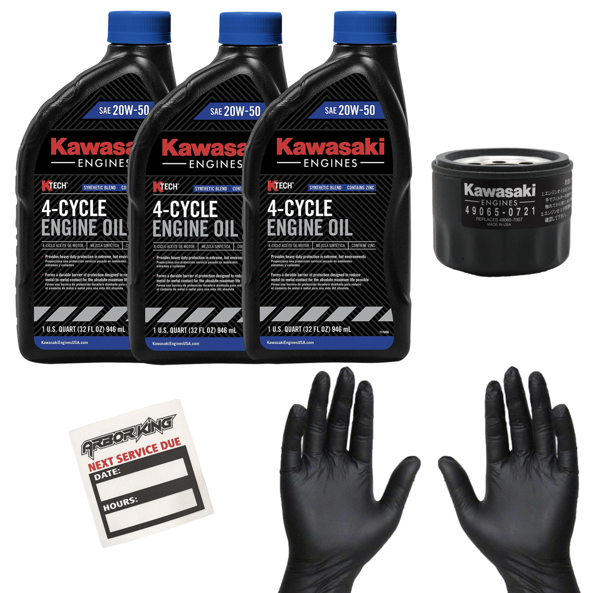 20W50 Oil Change Kit for Kawasaki FX651V 99969-6298, 49065-0721