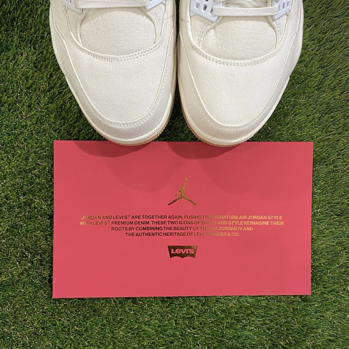 Jordan 4 Retro x Levi's White Denim Blank tag 2018 - Size 13