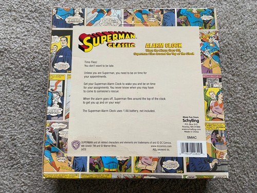 Nuevo Reloj Despertador Superman Stock Antiguo de Schylling - Superman vuela con la alarma - Imagen 3 de 4