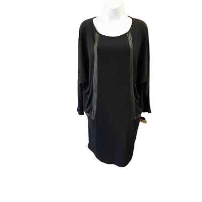 NWT Clara SunWoo Country Hearts Dress Black Dolman Sleeve Size Small