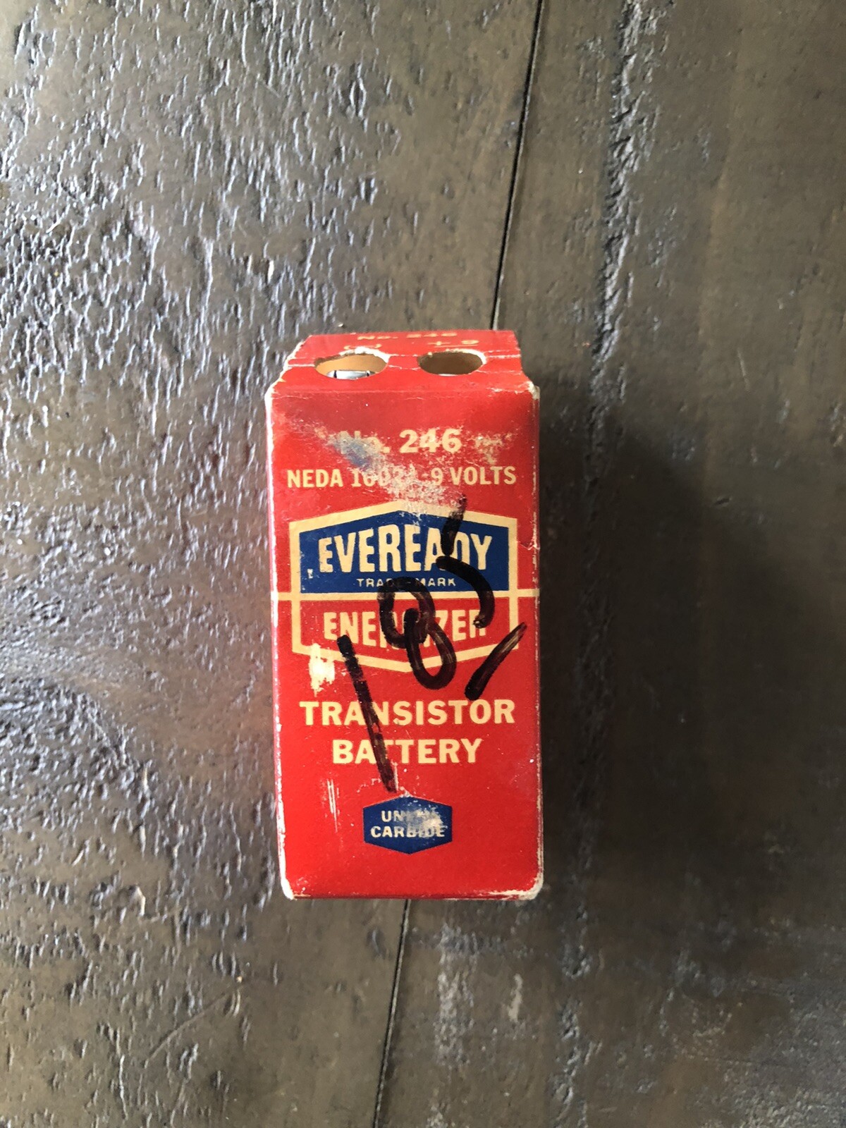 Vintage Eveready 9v Battery For Transistor Radio No 246 Union Carbide