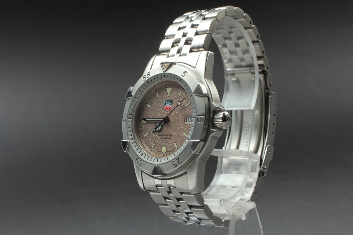 *Near MINT* TAG HEUER 1500 Professional WD1211-K-20 Gray Dial Quartz Watch 200m
