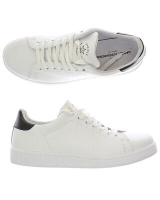 Scarpe Sneaker Daniele Alessandrini Shoes Pelle ITALY Uomo Bianco F849K3805  2 | eBay