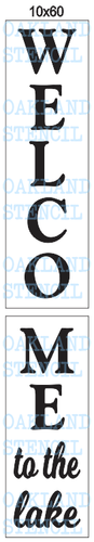 Welcome Lake STENCIL Vertical for Painting Wood Sign Fabric Porch Walls Vacation - Picture 3 of 3