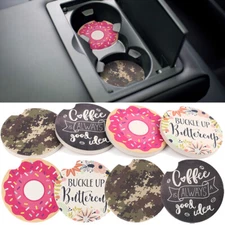 8-Pack Car Coasters Auto Cup Holder Pad Mat Anti-Slip Insert Drinks Coaster Bulk
