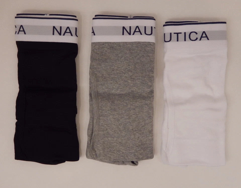 3 CUECAS GENUÍNAS NÁUTICAS TAMANHO PEQUENO BRANCO PRETO CINZA ALGODÃO STRETCH ASSINATURA - Imagem 2 de 4