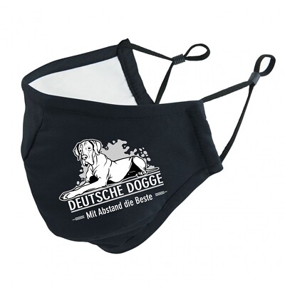 Dogge deutsche Great Dane mit Abstand Beste Mundschutz Behelfsmaske Face Cover s