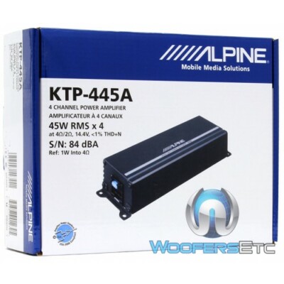 ALPINE KTP-445A 4-CHANNEL 45W RMS X 4 MOTORCYCLE AMPLIFIER FREE 1