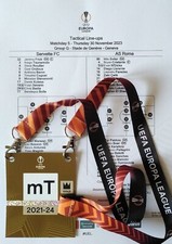 BIGLIETTO Pass Giocatore Oro UEFA Europa League 30.11.2023 Servette FC - AS Roma