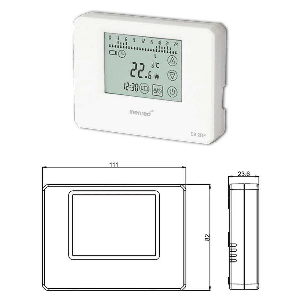 Funk Komplett Set Menred 8.2RF u. E8.583RF inkl SEH35.23 Stellantrieb Thermostat - Bild 2 von 4