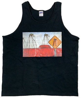 NEW Salvador Dali Surrealist Elephant Long Legs Black Tank Top Size XL
