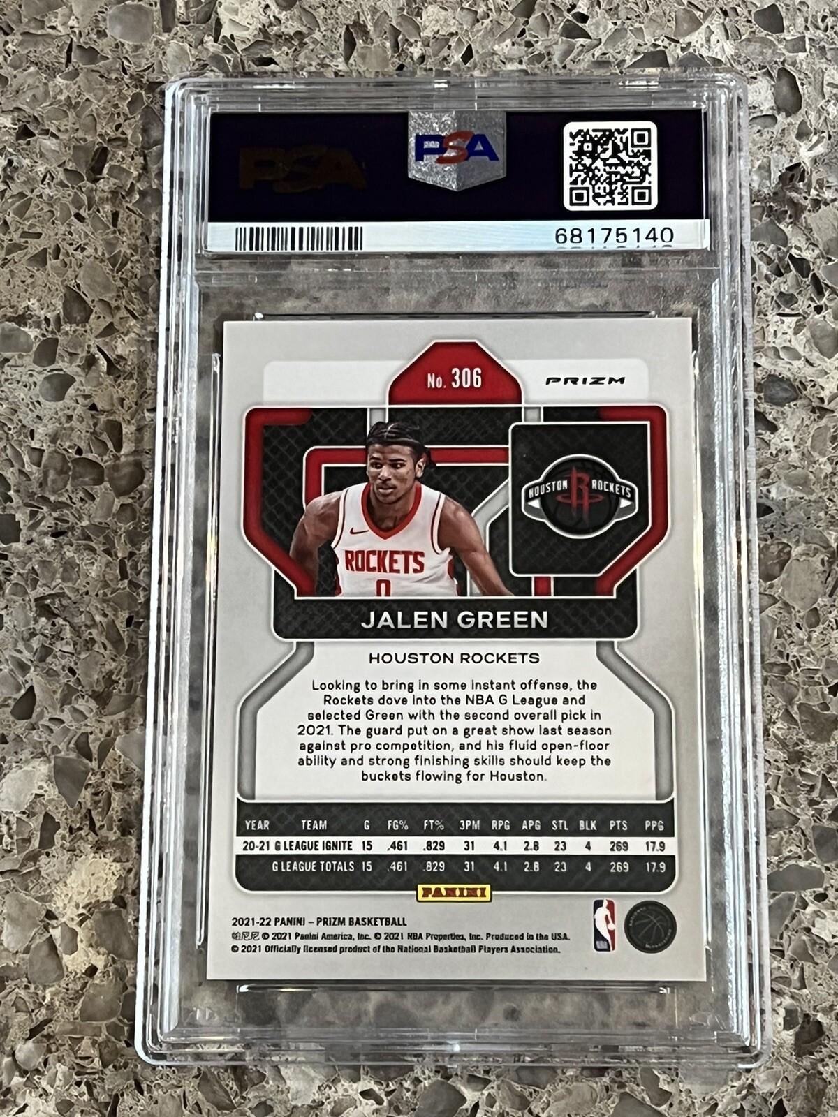 Jalen Green 202122 Panini Prizm Purple Wave Rookie RC 306 PSA 10 GEM MINT eBay