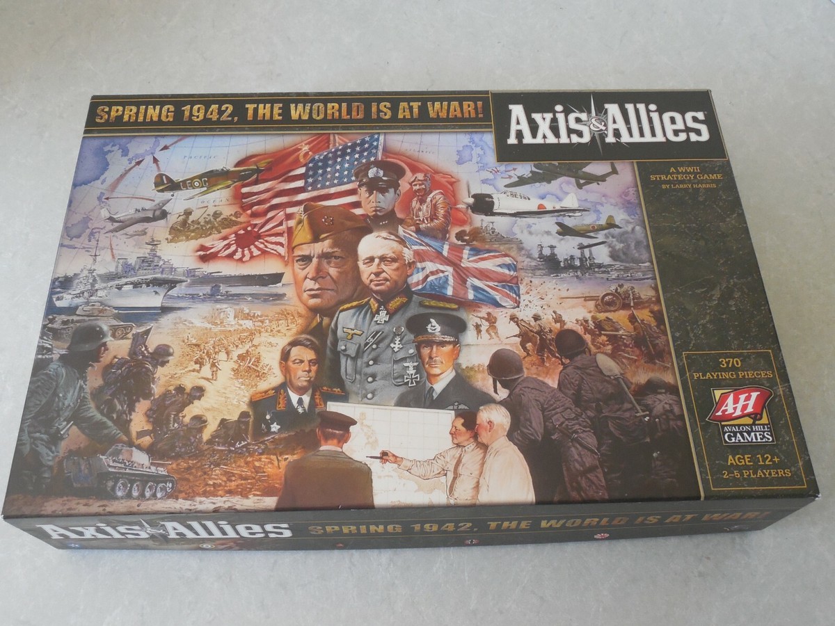 AXIS AND ALLIES WWII STRATEGY GAME BY LARRY HARRIS, AVALON HILL