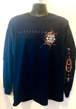 Creed weathered genuine tour long sleeve T-shirt-navy blue-deadstock-Y2K Vintage