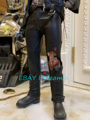Damage Version Leather Jacket Pants for 1/4 Terminator T800 Arnold
