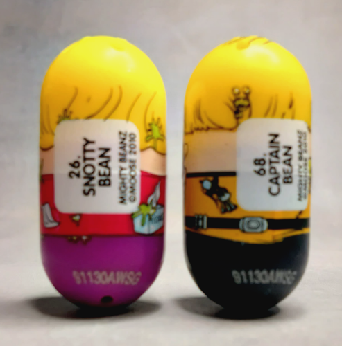 MIGHTY BEANZ SERIE 1 Lote (2) ~ Snotty / Captain / Moose Entertainment @2010 - Imagen 2 de 2