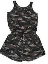 Athleta Girls Gray Camo Romper XL/ 14