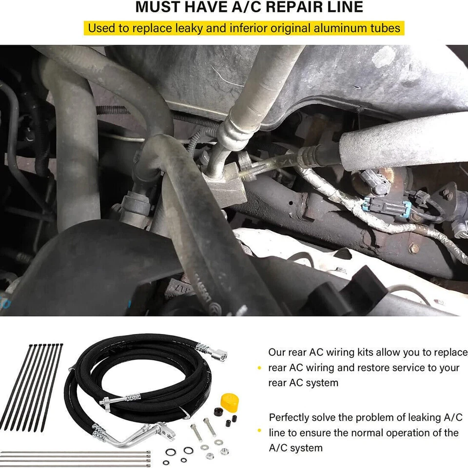 Juego de mangueras auxiliares traseras de línea de aire acondicionado para Chevy Tahoe GMC Yukon Escalade 2015-2020 YSH34913 Foto 2 de 4