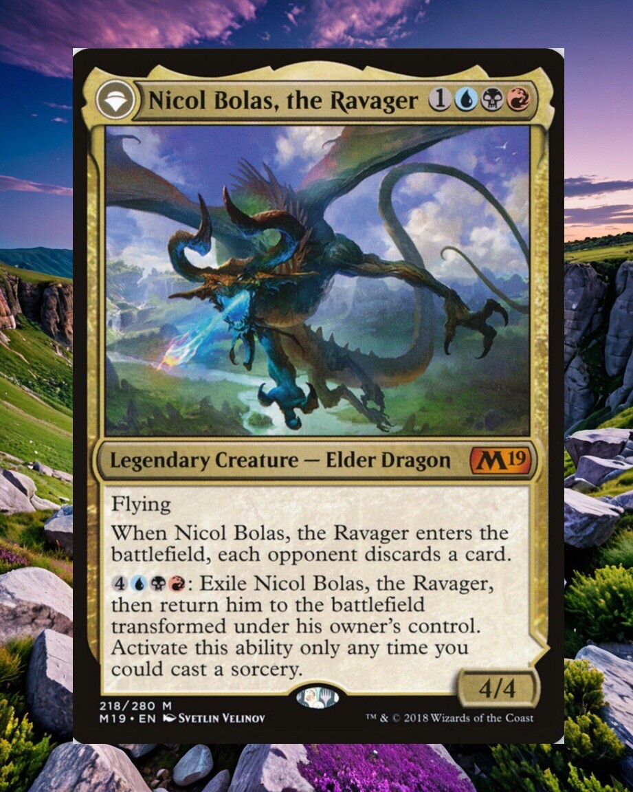 bolas cards mtg Magic: The Gathering Singles Magic: The Gathering - Nicol Bolas, The Deceiver (205) You draw a card MtG Hour of Devastation Rare
