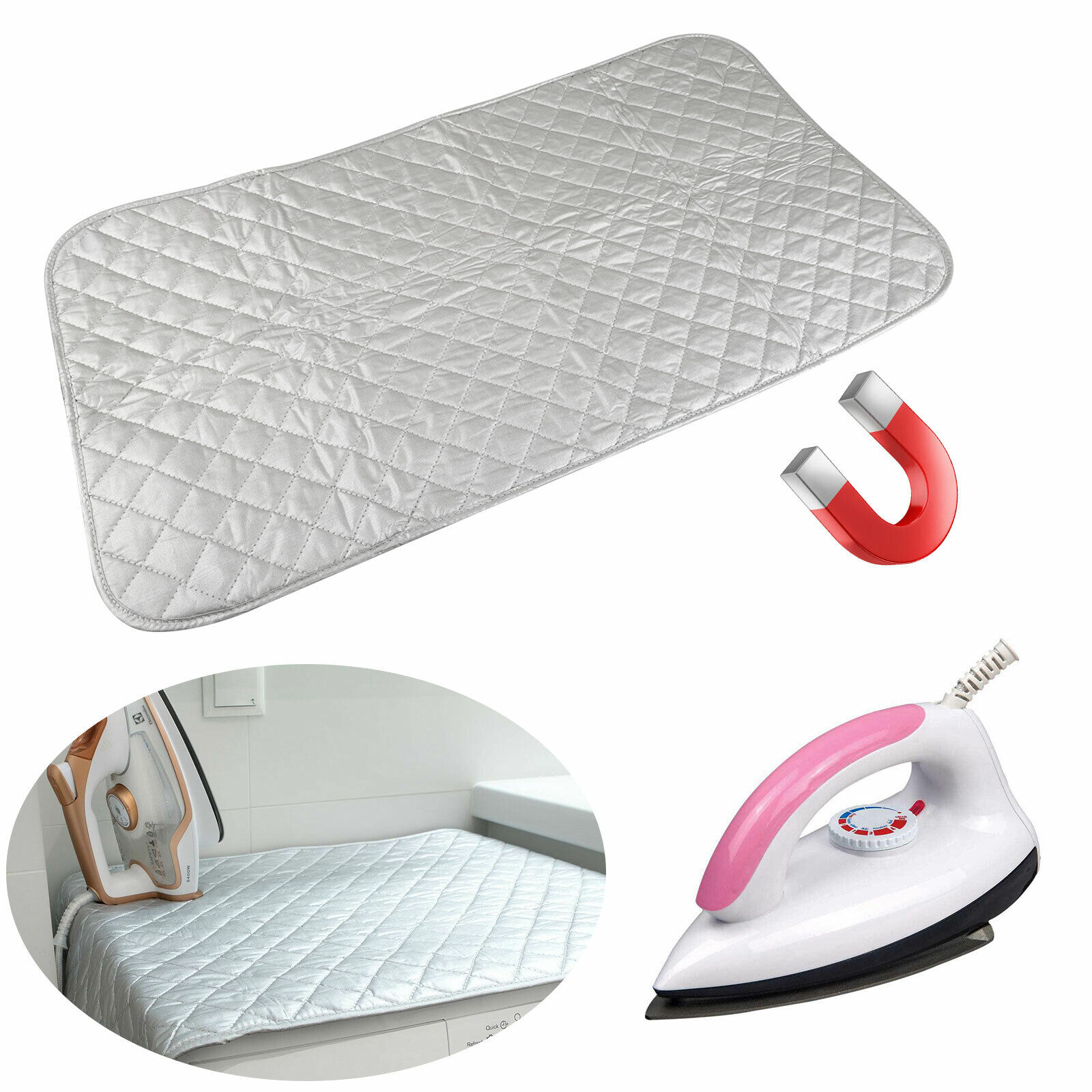 Portable Ironing Mat Blanket Magnetic Heat Resistant Foldable Dr