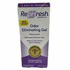 RepHresh Odor Eliminating 4 Pre-Filled Vaginal Gel Each Lasting 3 Days Exp.05/25