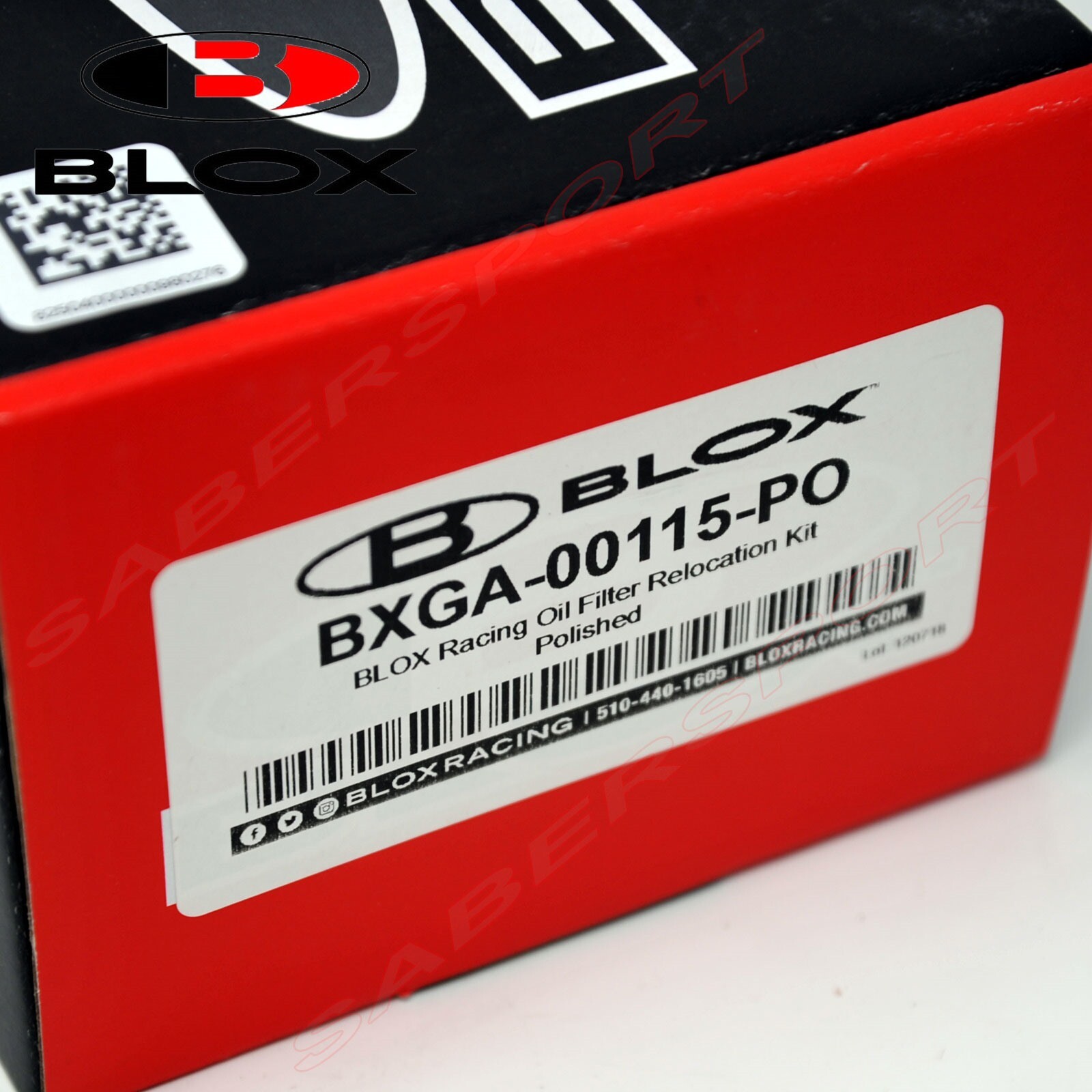 BLOX Racing Universal Fit Oil Filter Relocation Kit Polished Honda Acura LS VTEC