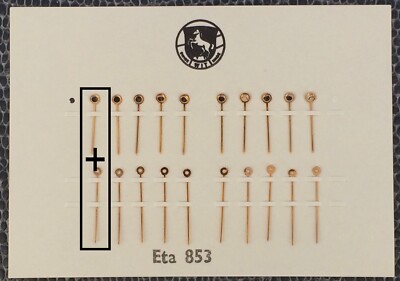 Nos New [1 Set = 2 Hands ] eta 853 80/140 Wit Nadel Golden Schlagstock ETA853
