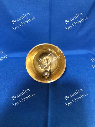 Campana campana di Oshun Sole e Luna in bronzo religione yoruba ifa santeria - Foto 3 di 4