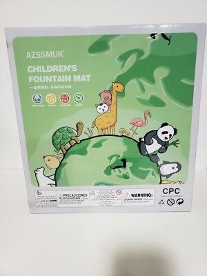 New Azssmuk Childrens Fountain Mat Sprinkler Animal Kingdom Splash Pad 60''