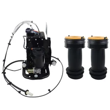 Pair Rear Air Suspension Springs & Compressor 84160004 For Cadillac XTS 3.6L V6