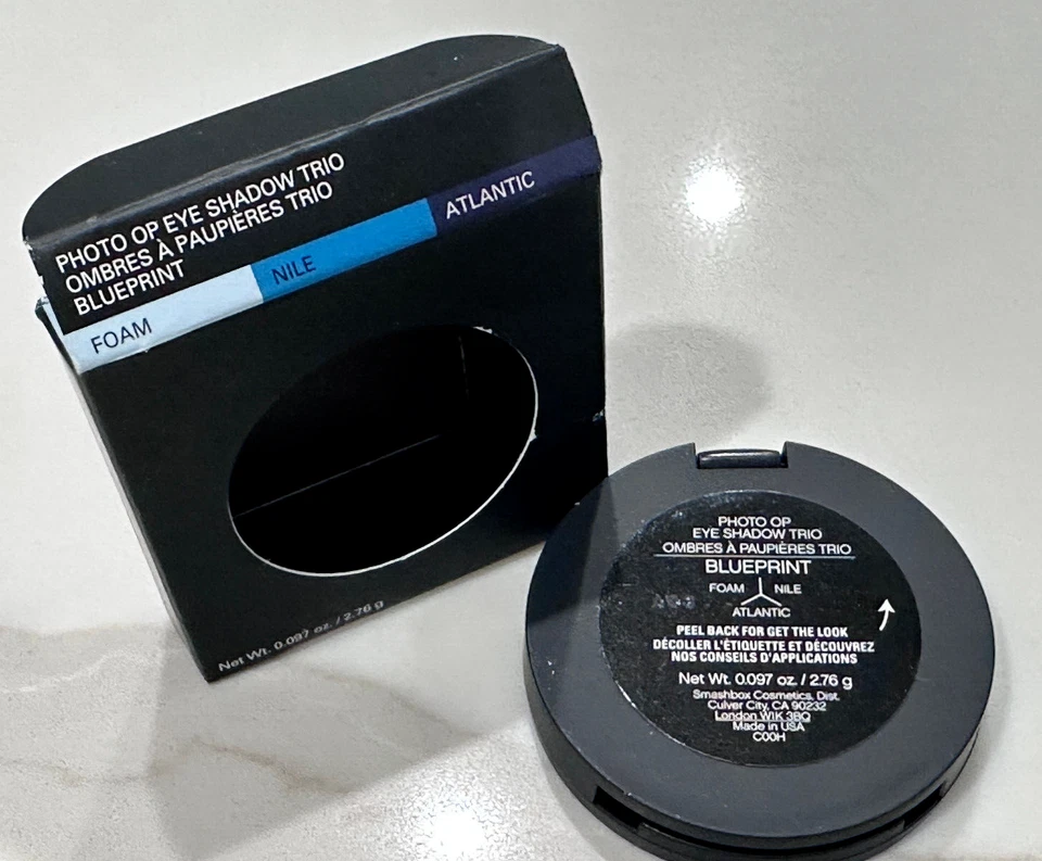 Smashbox Photo Op Eye Shadow Trio BLUEPRINT: Foam, Nile, Atlantic - Image 2 of 2