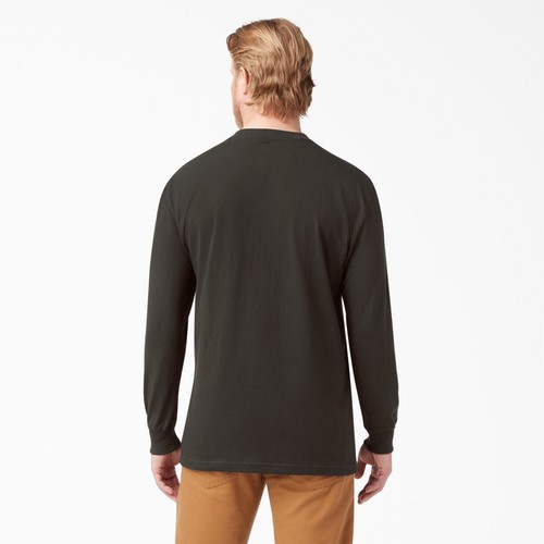 Camiseta de bolsillo Dickies manga larga peso pesado. Dickies Pocket T WL450, chocolate - Imagen 3 de 3