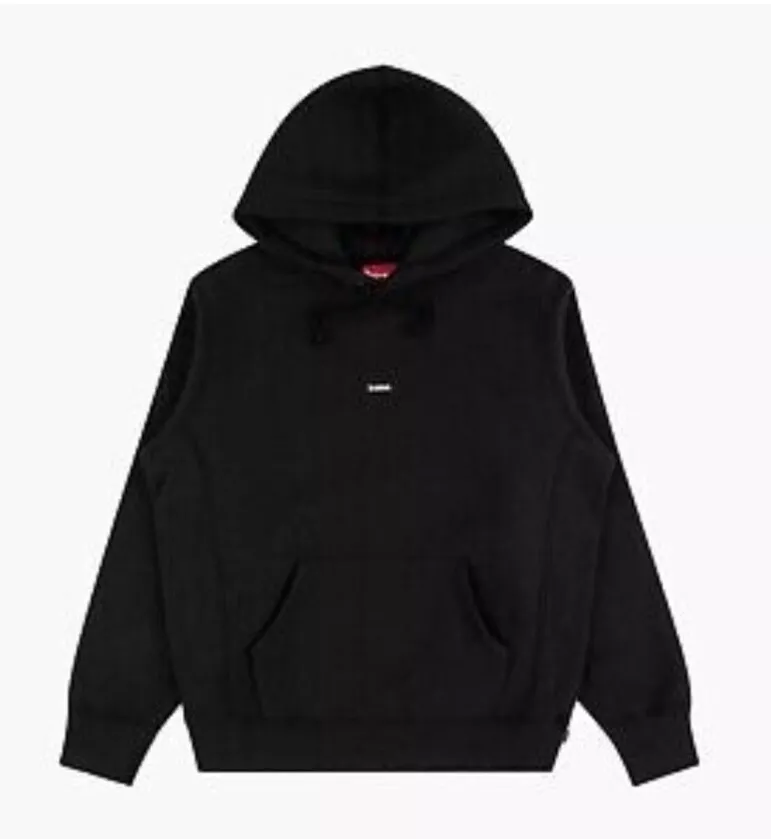 Supreme Micro Logo Hoodie / Hooded Sweatshirt BLACK Men's Medium