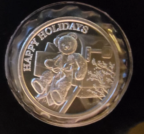 2000 Happy Holidays Christmas Mailbox Bullion-999 Silver 1 Oz Ounce Round Coin