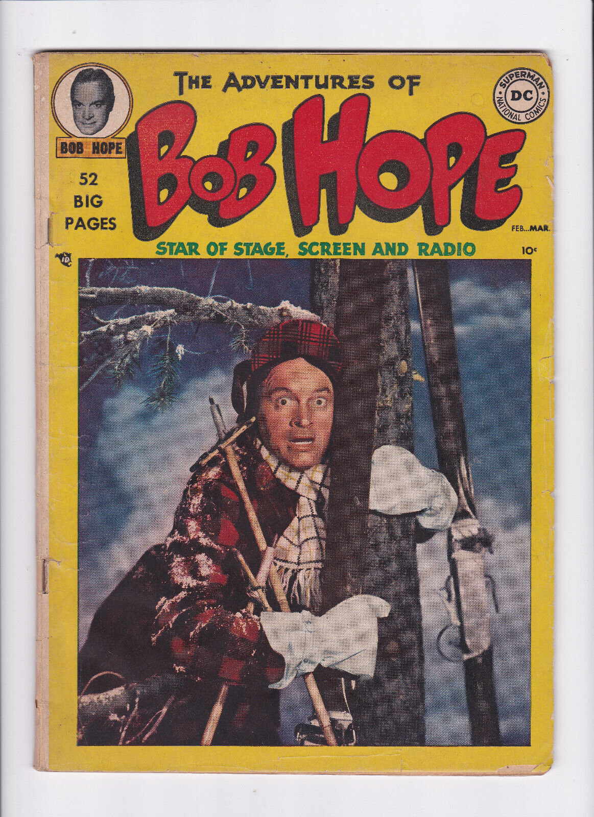 ADVENTURES OF BOB HOPE #1 [1950 GD/VG] SKIING PHOTO COVER!   DC COMICS