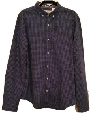 NWT Original Penguin Men's Heritage Slim Fit L/S NIGHTSHADOW BLUE Shirt  w/Socks
