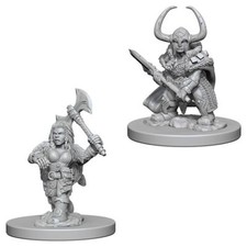 WZK72645 Dungeons  Dragons Unpainted Miniatures: W4 Dwarf Female Barbarian