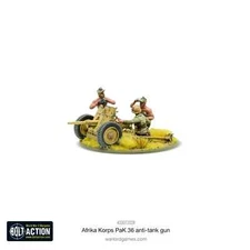 Bolt Action German Afrika Korps pak 36 light anti-tank gun Warlord Games 28mm