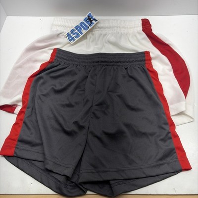 1 Med-l Lg Boys Basketball Shorts Sportswear Small Red/White No Liner Nwt