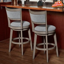 Taburetes De Bar Bancos Para Barra De Cocina Sillas Set of 2 Gray Barstools NEW