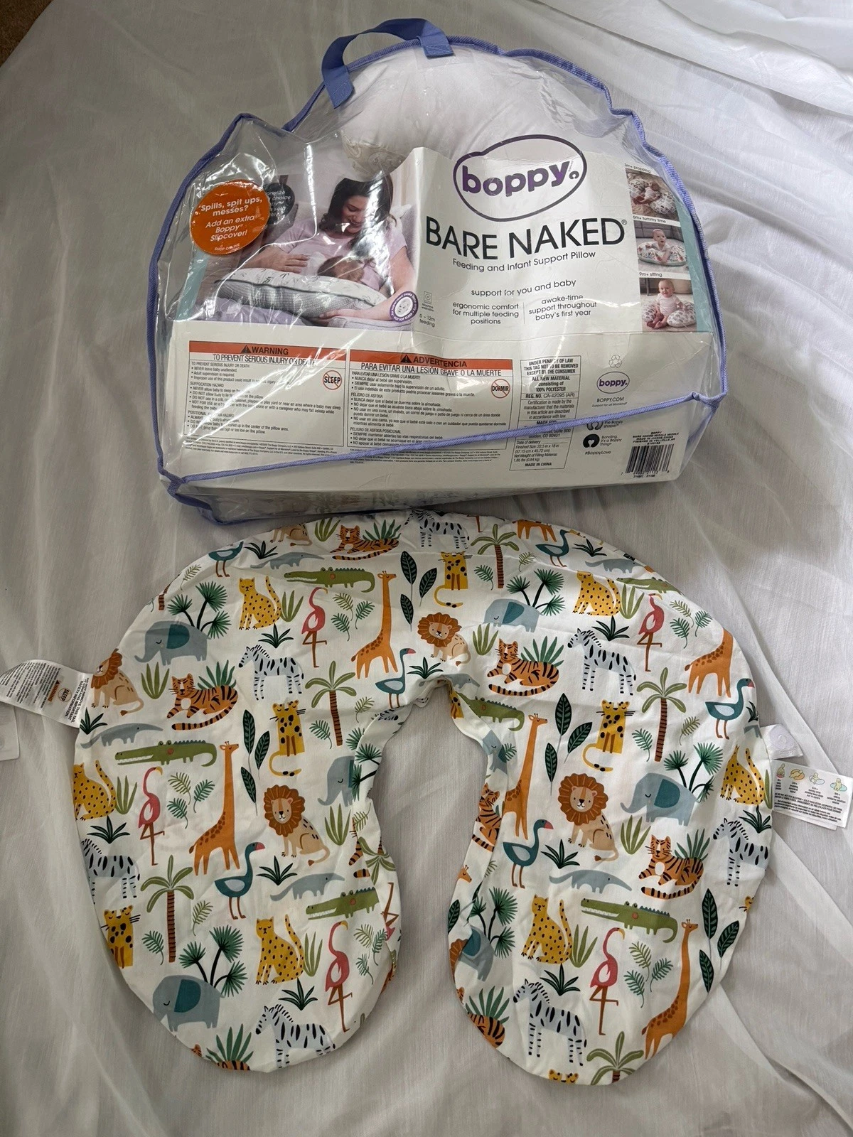 Boppy Bare Naked Nursing Breast Feeding Infant Support Pillow + Animal Cover
Opens in a new window o