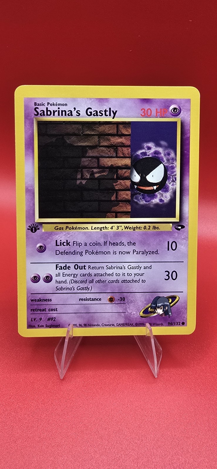 Pokemon Card - Sabrina's Gastly Gym Challenge 96/132 Common 1st Edition