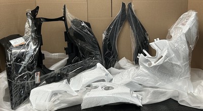 09-25 Yamaha YFZ450R BLACK WHITE FENDERS PLASTICS FRONT REAR OEM