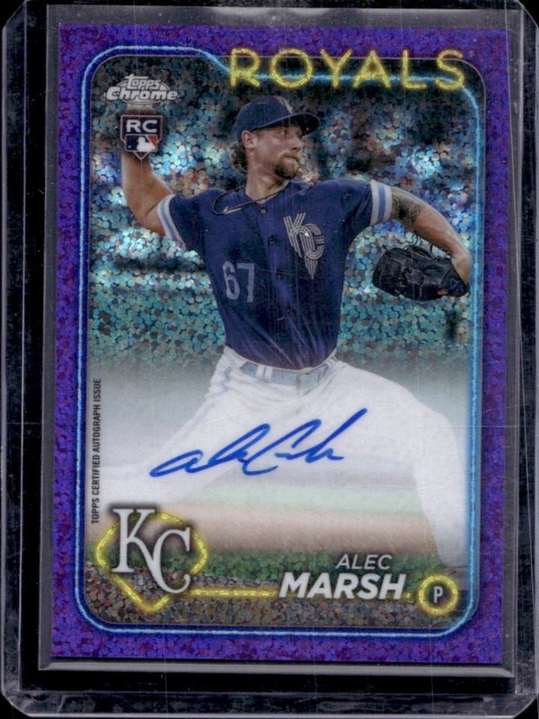 2024 Topps Chrome Alec Marsh Rookie Auto RC Purple Speckle Refractor #/299