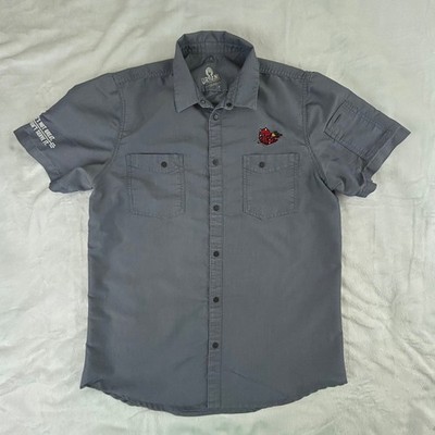 Chef Works Shirt Med Grey Torchy's Tacos Urban Snap Up Workwear Utility