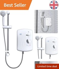 Triton Cara 8.5kW Electric Shower – Glossy Ivory Finish with Dual Controls