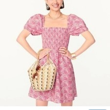J. Crew Pink Patterned Mini Dress